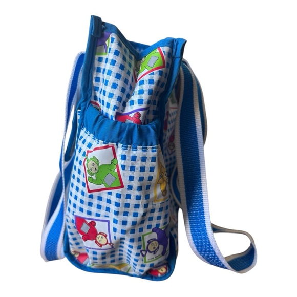 VTG 1998 Teletubbies Blue & White Gingham Mini Diaper Bag - Picture 4 of 16